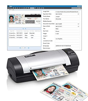 Plustek Duplex Driver License & ID Card Scanner - Auto ID Data Extraction & Age Verification (Windows)
