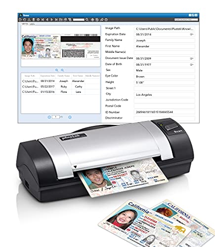 Plustek Duplex Driver License & ID Card Scanner - Auto ID Data Extraction & Age Verification (Windows)