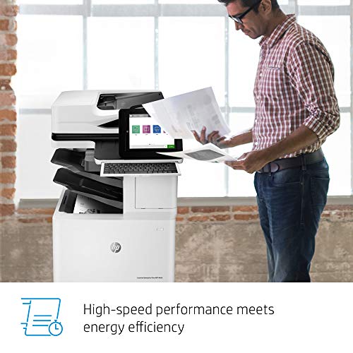 HP LaserJet Enterprise Flow MFP M636z Monochrome Multifunction Printer with High-Capacity Input Feeder, Wheeled Stand and 3-bin Stapler/Stacker (7PT01A)