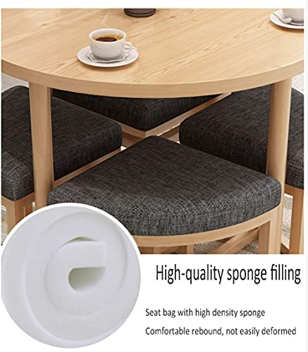 SYLTER Office Conference Table with Chair Set (Dark)