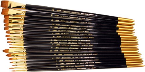 Silver Brush JHS-510 John Howard Sanden Red Sable Atelier Brush Set, 19 Per Pack