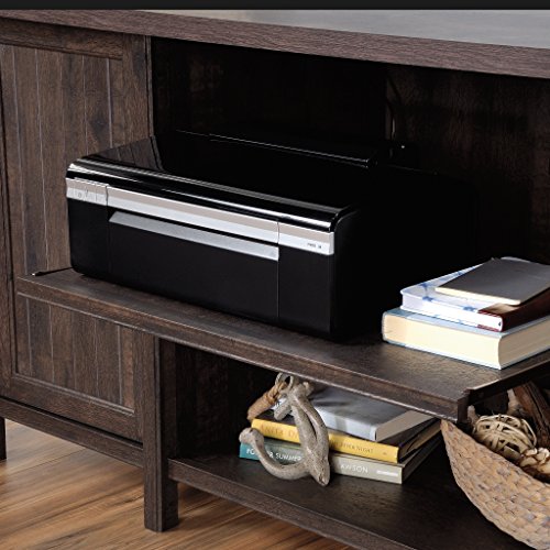 Sauder 422984 Costa Credenza, L: 65.12" x W: 21.89" x H: 30.00", Coffee Oak Finish