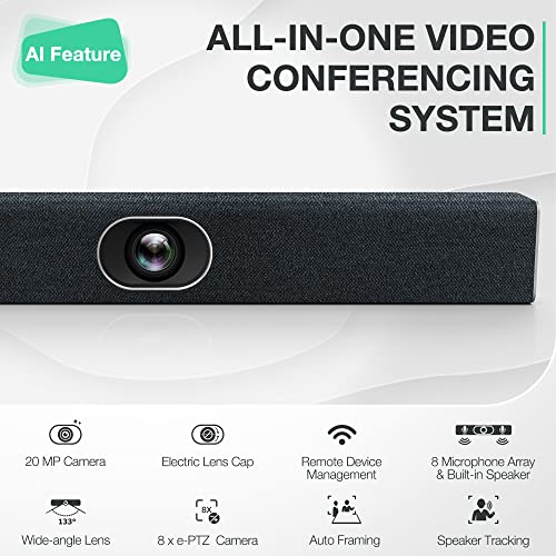 Yealink Video and Audio Conferencing System with UVC40 Video Bar & CP700 Bluetooth Speakerphone