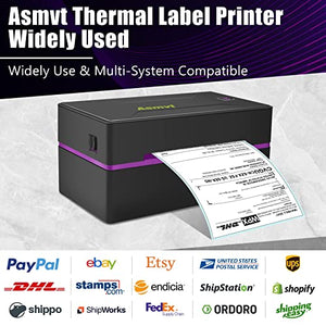 Asmvt Label Printer with Label Holder,150mm/s 4x6 Desktop Label Printer for Small Business, USPS, FedEx, Shopify, Etsy, Amazon,Compatible with Windows & Mac