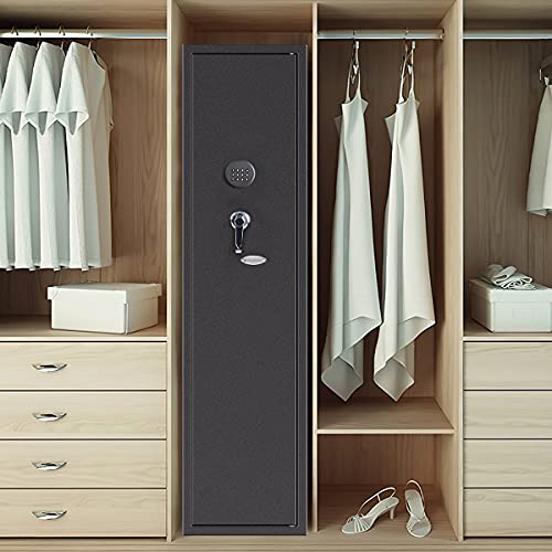4 Rifle Safes Large Rifles Gun Safes for Rifles and Shotguns, Rifle Gun Cabinet with Digital Lock for Home, Long Gun Safe for Rifles and Pistols Quick Access with Removable Shel for Handgun