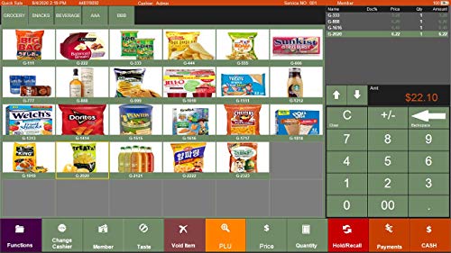 ZHONGJI Retail Point of Sale System Touch POS Cash Register with Software,Thermal Printer,Cash Drawer,Scanner Optional SET02