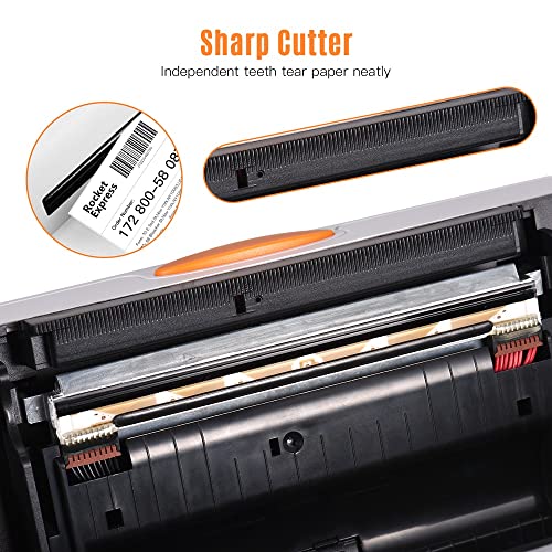 Desktop Thermal Label Printer for 4x6 Shipping Package - All-in-One Label Maker - 180mm/s Speed - Max. 110mm Paper Width - USB Color
