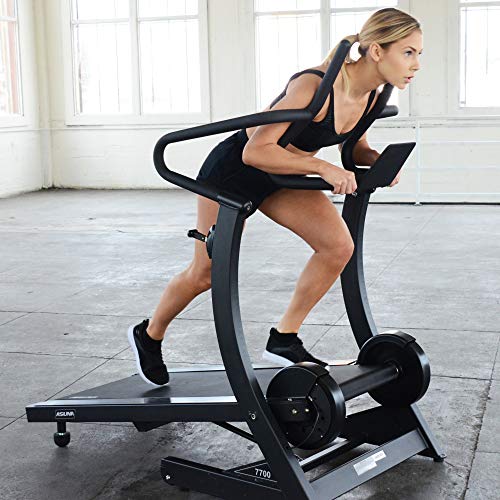 Sunny Health & Fitness Asuna High Performance Manual Treadmill with Heavy Duty Dual Flywheels, Tablet Holder, Incline, 440 LB Max Weight, 8 Level Resistance - 7700