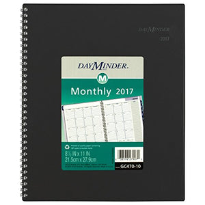 DayMinder Monthly Planner 2017, 8-1/2 x 11", Traditional, Color Selected For You May Vary (GC470-10)