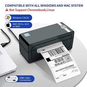 Shipping Label Printer - 150mm/s 4x6 Thermal Label Printer, Label Printer for Shipping Packages Small Business, Compatible with Shopify Ebay Amazon Etsy, Support Windows, Mac