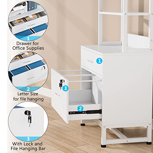 LITTLE TREE Vertical Office File Cabinet with 2 Drawers