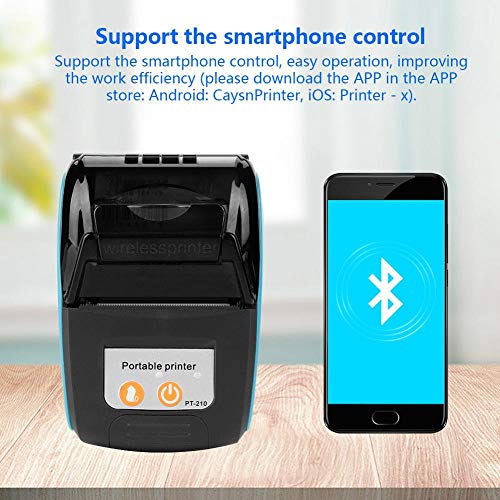 Bluetooth Receipt Printer, 58mm Mini Thermal Printer, Wireless Portable POS Receipt Printer, Mobile Thermal Printer Support Android/IOS, Bill Receipt Printer for Restaurant Sales Retail Small Business