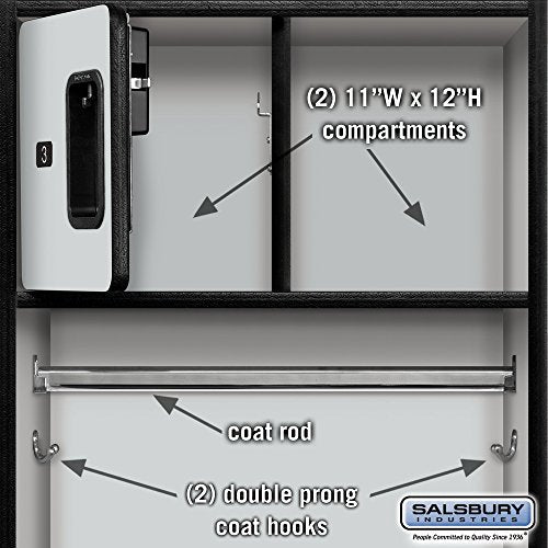 Salsbury Industries Designer Wood Locker 18-Inch Grey