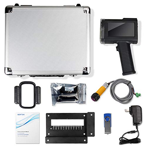 Handheld Printer Labeler Codificator v4ink BT-HH6105B1 with 4.3 Inch HD LED Touch Screen use for QR-Code Barcode UPCA Production Date Logo Batch Number Print on Cartoon Box Wood Paper Canvas