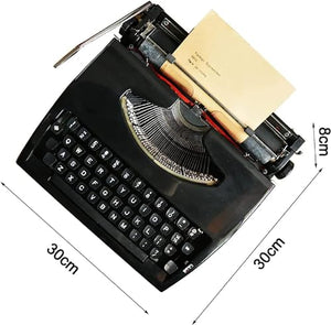 Quepiem Mechanical English Typewriter - Vintage-Inspired Home Decor with Case