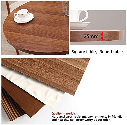 ANSNAM Conference Reception Room Coffee Table with Chair Kitchen Table and Chairs Set 4 Simple Leisure Square Combination Office Lounge Cafe Living Room Balcony Cotton and Linen Chair - Walnut-o