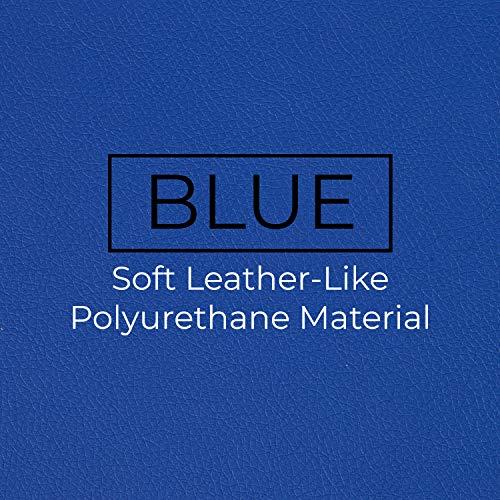 ECR4Kids 2" Thick Rainbow Rest Nap Mats with Name Tag Holder, Blue (5-Pack)