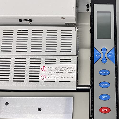 INTSUPERMAI Full-Auto Glue Book Binding Machine A3 Hot Melt Binder with LCD Fault Detection - 110V