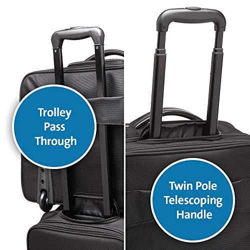 Kensington Laptop Roller Case - Contour 2.0 Business Laptop Roller for up to 17" Inch Laptops, Wheeled Laptop Case, Ideal Cabin Bag for Men & Women (K60385WW)