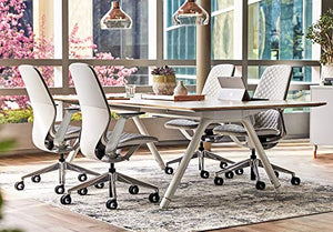 Steelcase SILQ Office Desk Chair - Merle Dark Frame, Cogent Connect Sailor Fabric 5S95 - Hard Floor Casters