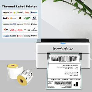 Shipping Label Printer,4x6 Shipping Label Printer with Holder for Home Small Business,USB Label Printer for Shipping Packages,Compatible with UPS,Amazon,Shopify, FedEx,Support Multiple Systems