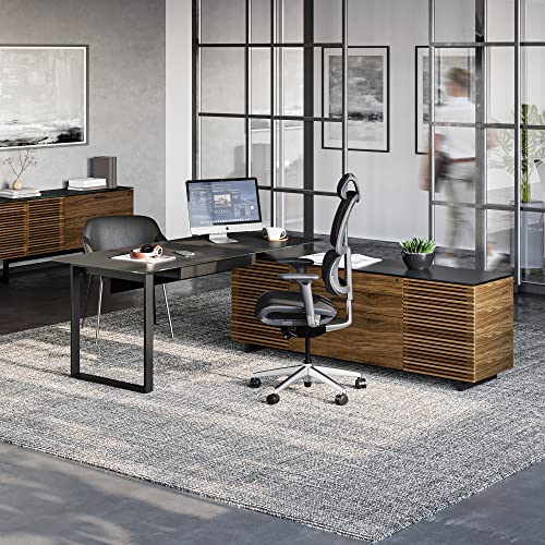 BDI Furniture Corridor Office L-Shaped Desk Natural Walnut