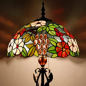 AVIVADIRECT Tiffany Floor Lamp Stained Glass Standing Reading Lamp 16x16x70 Inches
