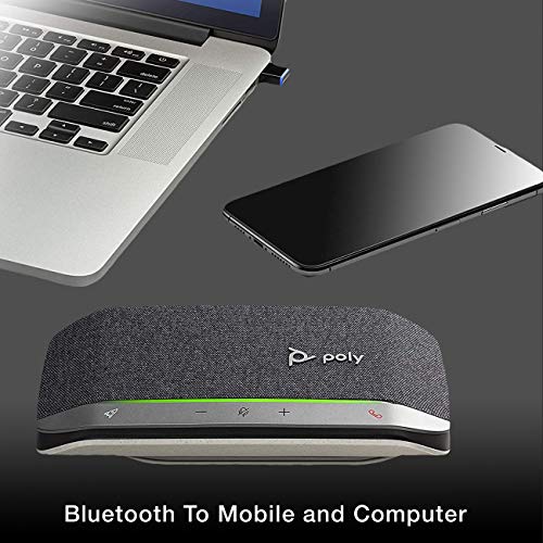 Global Teck Worldwide GTW Bundle with Poly SYNC 20+ USB-C Bluetooth Speakerphone - Streaming Voice/Video, Distance Learning, Remote Work - Zoom, Webex, Meet, Teams
