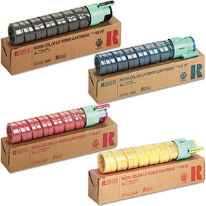 Genuine OEM Toner Cartridges Set for Gestetner C7425DN C7526DN P7425DN Lanier LP125CX 126CN 226CN 231CN - 888308 888311 888310 888309 -Black & Color yield 15,000 pages (4pack)