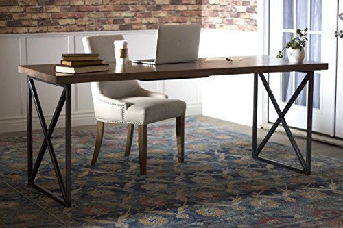 Contemporary Writing Desk (96" L x 30" x 30" H, Charred Ember Finish)