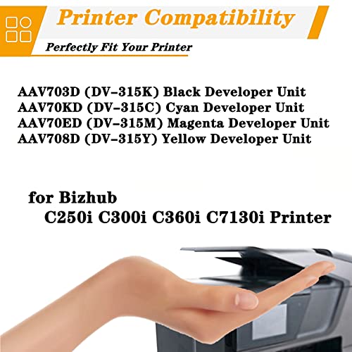 OGLU Compatible Developer Unit for Konica Minolta DV-315 - Bizhub C250i C300i C360i C7130i [30,000 Magenta]