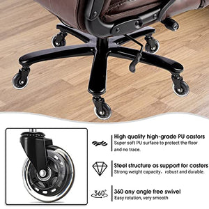 WILLMITA 400lbs Big and Tall Executive Office Chair with Wide Spring Seat - Brown