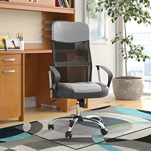 MIRUO Transparent Tempered Glass Office Chair Mat for Carpet (46" x 53" x 1/4")