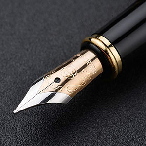 Hero 14K Gold Century Dragon Embossed Fountain Pen, Noble Carving Writing Pen with Gift Box