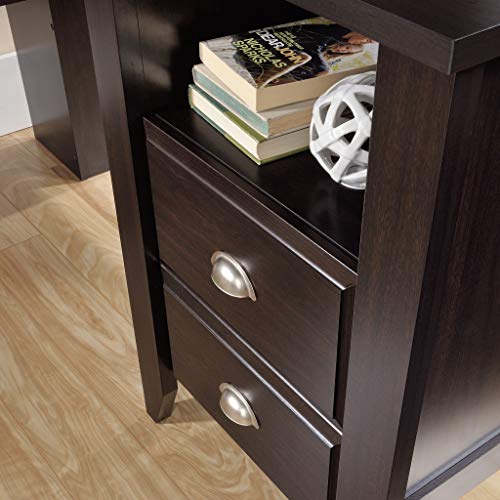Sauder 422191 Shoal Creek L-Desk, L: 58.74" x W: 58.74" x H: 29.76", Jamocha Wood finish