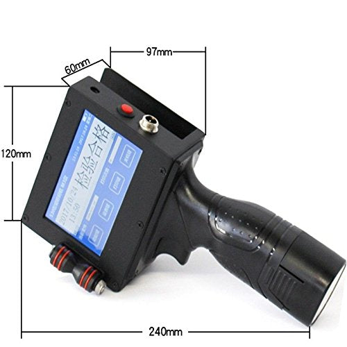 Premium Quality Handheld Intelligent Inkjet Printer Ink Date Coder Coding Machine LED Screen Display for Trademark,Logo,Graphic,Date Coder - English Edition