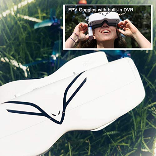 BLACK PEARL FPV DVR Goggles HDMI Input DJI Phantom Drone Compatible FPV Video Headset Flysight Falcon FG01 Upgraded Version FG02 Wireless 5.8Ghz FPV Glasses Support Custom Receive Module Adapter