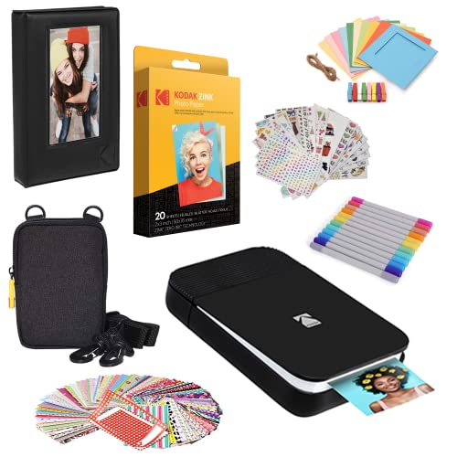 Kodak Smile Instant Digital Printer (Black/White) Photo Frames Bundle