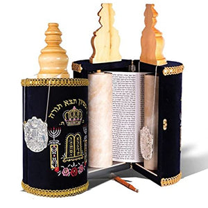 GORGEOUS BEAUTY&CARE Sefer Torah Scroll 45 CM + Pointer (YAD) - Judaica