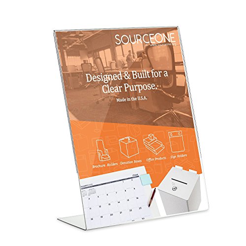 Source One  50-Pack Acrylic 8.5 x 11 Slanted Sign Holders (S1-851150)