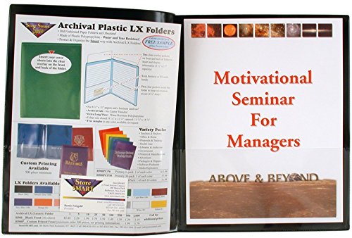 StoreSMART® Black Plastic Archival Folders 100-pack - Letter-Size Twin Pocket - (R900BK100)