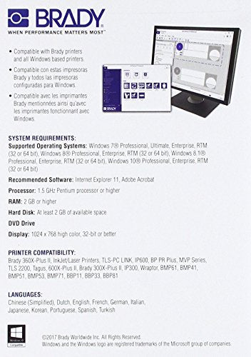 Brady 143511, Catalog# LM6PROCD LabelMark 6, Labeling Software