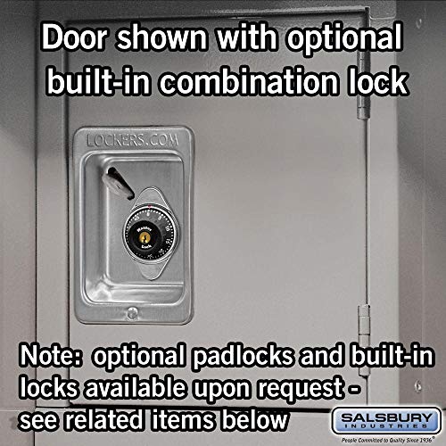 Salsbury Industries Metal Locker, 6-Feet-18-Inch, Grey