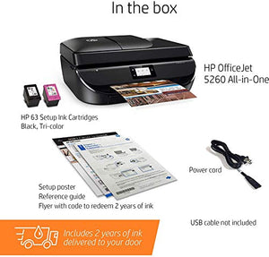 HP OfficeJet 5260 Wireless All-in-One Printer – includes 2 Years of Ink Delivered to Your Door, Works with Alexa (Z4B13A)