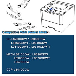 TN433BK TN433C TN433M TN433Y 5PK(2BK+1C+1M+1Y) Compatible TN433 High Yield Toner Cartridge Replacement for Brother DCP-L8410CDW MFC-L9570CDWT L9570CDW HL-L9310CDWTT L8260CDW Printer Toner Cartridge