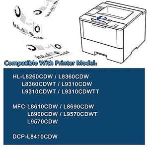 TN431BK,TN431C,TN431M,TN431Y Compatible TN431 TN-431 Toner Cartridge Replacement for Brother HL-L9310CDW L9310CDWTT L8260CDW MFC-L9570CDWT L8690CDW L8900CDW Printer 6PK(3BK+1C+1M+1Y)