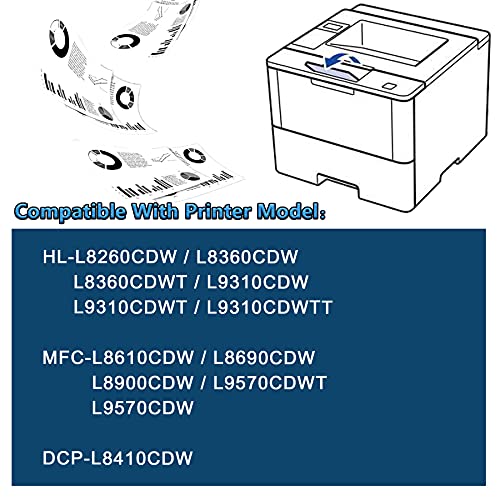 TN436BK TN436C TN436M TN436Y 4PK(1BK+1C+1M+1Y) Compatible TN436 Extra High Yield Toner Cartridge Replacement for Brother MFC-L9570CDWT DCP-L8410CDW HL-L9310CDW L9310CDWT Printer Toner Cartridge