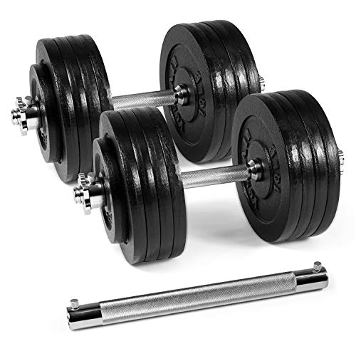 Yes4All Adjustable Dumbbells 40, 50, 52.5, 60, 105 to 200 lbs with Connector Options for Strength Training (P. Dumbbell Adjustable - 190 lbs + Connector)