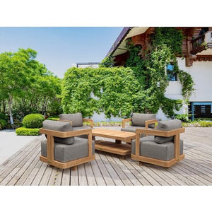 212 Main Granada Deep Seating Set Natural Smooth Well Sanded - 5 Piece