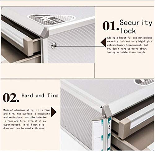 Vertical 5 Drawer Desktop File Cabinet with Key Lock - Gray 31.5 * 35 * 39.8cm